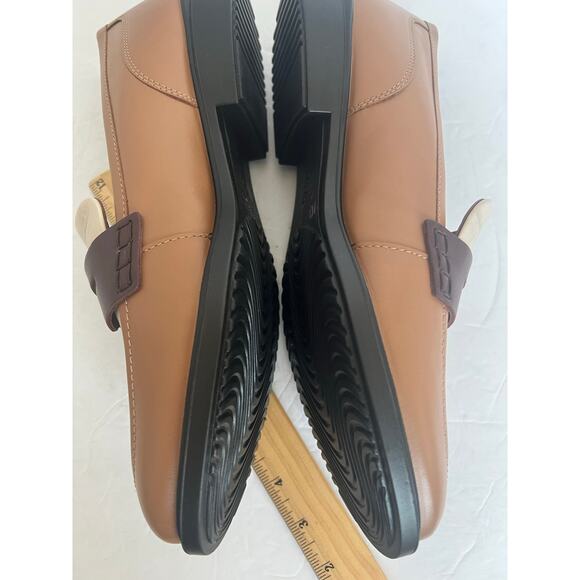 NWT ECCO Classic 15 Dressy Leather Cream Brown Slip On Comfort Penny Loafers 10 - Picture 6 of 11